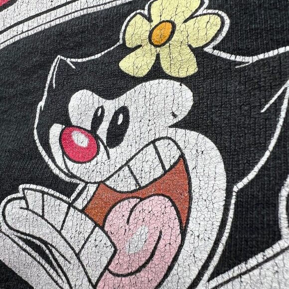 Vintage Animaniacs Warner Bros 1993 Sweatshirt Black Women's Size Large - Picture 10 of 11